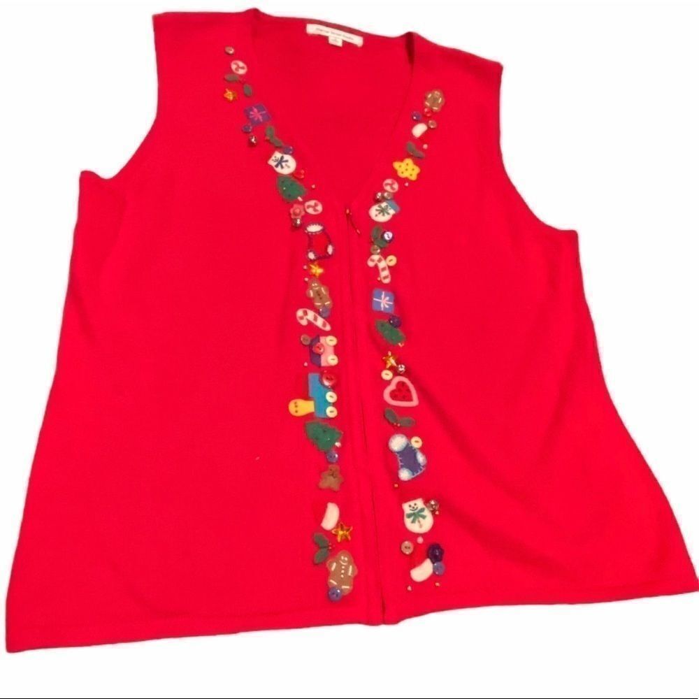 Mercer Street Christmas Vest Size Large